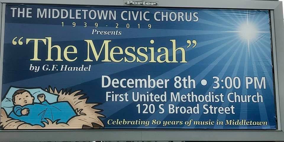 Middletown Civic Chorus Handel's The Messiah Billboard